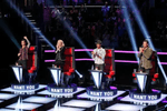 judges on NBC show "The Voice"